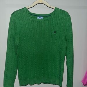 Vintage Green Cable Knit Sweater